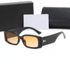 B Дизайнерские солнцезащитные очки Классические очки Goggle Открытый пляжные солнцезащитные очки для мужчин и женщин 6 цветов Дополнительная треугольная подпись 2308