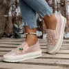 Flats Loafers Women Platform Crystal Shoes Flats Pearl Luxury Running Brand 2023 Autumn New Walking Casual Shoes Travel Mujer Zapatos