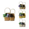 Panier cadeau tissé à la main avec algues 003L, panier à fleurs pour pique-nique en plein air, panier de rangement pour l'artisanat nordique