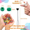 200 pezzi per perline per perline per perline per bambini per perle arcobaleno acrilico perle elastici elastici per treccia per accessori per capelli