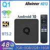 Set Top Box Q1 Streaming TV Android intelligente Allwinner H313 BT5.2 10.0 LAN 100M 4K HDR10 Lettore multimediale 2.4G+5G Dual WiFi Set-top Q240402