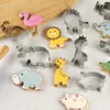 Bakningsverktyg 12st Animal Zoo Kitchen Dow Cutter Metal Cookie Fondant Biscuit Cake Mold