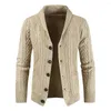 Maglioni da uomo lavorati a maglia con scollo a V e bottoni cardigan a maniche lunghe collo a scialle maglione maglieria maglione caldo top giacca blazer cappotto Drop Delive Dhh6V