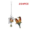 Other Bird Supplies 2/3/4PCS Puzzle Parrot Toy Funny Cute Birds Pendant Chain Pets Products Cage Mirror Hanging Ringing Interactive