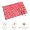 Table Mats Elegant Placemat Non-slip Dining Set Easy To Clean Heat-resistant Kitchen Mat Scratch-resistant For Home