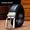 Reversible Belts For Men Genuine Leather For Male High Quality Formal Belt Black Brown Navy Blue 240325