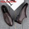 Chaussures décontractées Ly hommes en cuir véritable taille 36-46 haute qualité Oxfords doux anti-dérapant conduite homme affaires Oxford pour hommes