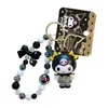 Top Quality New Original Kawaii Kuromi Keychain Bag Pendant Bracelet PVC Doll Toy Key Chain Bag Pendant Cartoon Car Keyring Accessories Gift 260