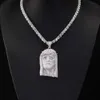 Pendentif jésus en argent Sterling 925, prix d'usine, avec glace, Moissanite, Hip Hop, pour collier