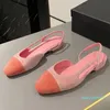 10A nuovi arrivi sandali slingback da donna punta chiusa piatta firmata con slip on 2024 nuovi colori sandali firmati da donna
