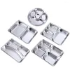 Assiettes utiles Assiette divisée Grade 2/3/4/5/6 Grilles Round Round Tray Tray Easy Clean Clean BPA Dîner gratuit pour la cantine