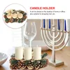 Candle Holders Pine Cone Holder Windows Stand Rural Festival Alloy Branch Candlestick Centerpiece