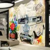 Wallpapers Milofi aangepaste grote behang muurschildering 3D eenvoudige Europese bloem en Amerikaanse olieverfschilderij achtergrond