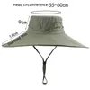 16cm grande borda larga verão pescador chapéu moda sólida sombreros de caminhadas ao ar livre praia chapéus malha respirável anti uv sol 240318