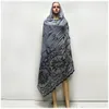 Muslim Scarf African Women Scarfs Cotton Embrodiery Big Scarf Dubai Isalmic Long Hijab for Shawls Pashmina 220*105 240327