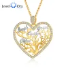 Collane personalizzate Muliname Color Mixed Heart Collana personalizzata Family Tree of Life Name Dono gioielli a ciondolo per le donne