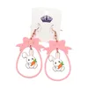 dangle earrings for women Jewelry Trendy Pink Charm Dropカーニバル休日の誕生日装飾ギフト