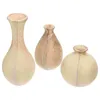 Vases Vase en bois Artisanat à la main Conteneur de fleurs Accueil Bureau Matériel de bricolage inachevé Décor rétro