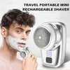 Rasoirs électriques Mini rasoir Portable Rechargeable tondeuse à barbe rasoir de poche Machine à raser pour hommes utilisation humide et sèche 2442
