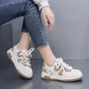 Chaussures décontractées pour femmes, baskets plates à la mode, plateforme confortable, tendance, à lacets, polyvalentes, 2024