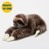 Sloth Bear Anime Cute Bradypode Plushie Folivora Plush Toys Livselike Djur Simulering fylld dockor leksaksgåvor Kid 240325