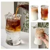Wine Glasses Clear Bamboo Knot Coffee Cup Cold Drinks Milk Lattes Beverage Mug For Teas Water