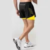 Shorts pour hommes Shorts pour hommes 2024 Shorts de course vêtements de sport 2-en-1 shorts d'entraînement été Double couche plage hommes vêtements de course lente Gym Sports ShortsC240402