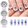 Kits Manual Nail Art Printing Hine with 6pcs Metal Stamping Plates Manicure Nail Color Draw Polish Nail Printer Set Tool