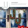 Decorative Flowers 2 Pcs Wedding Frame Christmas Wreath Hoop Metal Wire Frames DIY Iron Support Decorate