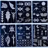 233 stks tattoo stencil boek set body art schilderen diy glitter sjablonen nep stencils voor vrouwen ontwerpen kit album 240318