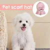 Odzież dla psa Mała zimowa czapka urocza kołnierz Snood Headwear Crocheted Pet Ranek Szyja Ucha cieplejsze akcesoria