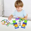 Çocuklar 250 adet Bloks İnşaat Çubukları Kit Matematik Eğitim Oyuncakları 3D Bulmaca Çocuk Oynayan Çocuk Oyun Tuğlaları ve Çubuklar 240326