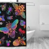 Shower Curtains Solitary Wasps - Dark Curtain 72x72in With Hooks Personalized Pattern Privacy Protection