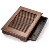 Simple Solid Wood Tea Tray Small Natural Log Chicken Wings Ebony Drawer Water Storage Tea Tray Kung Fu Tea Set Factory Wholesale