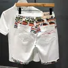 Short masculin Summer New Denim Shorts pour hommes à coudre broderie de larmes