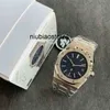 Acero ultra delgada automática mecánica reloj reloj azul dial de 2 pines diseñador impermeable acero inoxidable de alta calidad