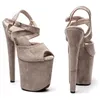 Dance Shoes Fashion 20CM/8inches Suede Upper Plating Platform Sexy High Heels Sandals Pole 287