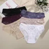 Culotte Femme Femmes Sexy Dentelle Creux Out Slips Low Rise Zircon Décoration Shinny Sous-vêtements Respirant Perspective Intimates Lingerie