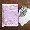 Gift Wrap 100 Envelope Savings Challenge Binder Money Saving Budget Planner Book Durable And Reusable Challenges