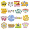 Cartoon Word Iron on Patches Flower Numbers Embroidered Mix Patterns Repair Appliques Patch for Kids Clothes Backpack T-Shirt Skirt Hats