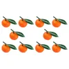 Party Decoration 10 Pcs Artificial Fruits Oranges Fake Props Model Decor Pvc Accessories For Home Models