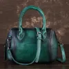 Tasche Form Retro Kleine Frauen Shell 2024 Erste Schicht Rindsleder Handtasche Handbemalte Freizeit Schulter Messenger