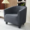 Cadeira cobre cor sólida sofá capa stretch club relax slipcover para sala de estar poltrona elástica cinza protetor de assento único