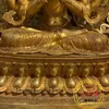 Decoratieve Beeldjes Vierarmige Avalokiteshvara Zuiver Koper Seiko Vergulden Ambachtelijke Meester Open Gezicht Boeddhabeeld Groothandel Tibetaans