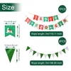 Decoração de festa 3pcs / conjunto 9 8ft vermelho branco verde papel cartão banners personalizar 16 4ft banner bandeiras carta