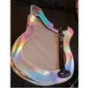 Umhängetaschen Koreanische Persönlichkeit Trendy Transparent Pu Für Frauen 2024 Mode Bess Form Ita Tasche Crossbody Bolsa