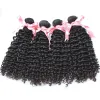 Wits Greatremy 4pcs lote de cabelo humano brasileiro 830 Cor natural Dyenable Deep Curly Virginhair Extensions Factory Hairwet