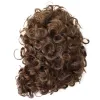 Perruques Gnimegil Curly Wigs for Men Synthetic Hair Wigs Naturel Couleur brune Couffures Fluffy Haircuts épais Bob Bob Cheveux courts Afro Wig frange Mâle