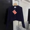 Women's Jackets Designer 2024 early spring new stylish and minimalist style with contrasting letters embroidered rough woolen edge jacket E914