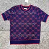 デザイナーTシャツ女性ニットTシャツクラシックジャクアードレタースレッドゴールドシルバースレッド夏のスリムフィットプルオーバーニット短袖セータートップス